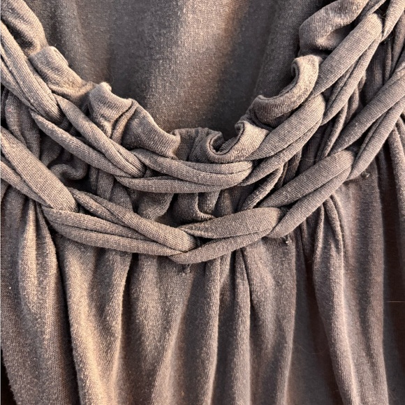 Banana Republic Charcoal Blouse with Braided Neckline - Picture 4 of 4